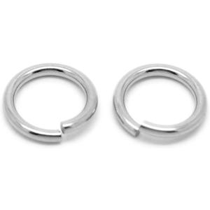 VALYRIA 100pcs Silver Tone Stainless Steel 2mm Open Jump Rings Connectors Jewelry Findings (15mm(5/8"))