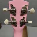 Kids Child Children Wooden Acoustic Guitar Ukulele 21 Inch 4 String Musical Instruments Perfect For Beginner (Pink)