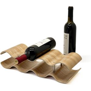 Wine Racks Countertop, 2-Tier Wooden Wine Rack Inserts for Cabinet, Bottle Holder Stand, 7 Bottles Freestanding Wine Storage Cabinet Shelf Organizer for Home Dcor, Bar and Pantry