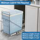 Youeon Pull Out Trash Can Under Cabinet, Adjustable Stainless Steel Under Sink Trash Can Pull Out, Slide Out Garbage Shelf, Fit for 7-11 Gallon Trash Can(Not Included)