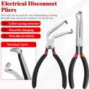3 Packs Electrical Disconnect Pliers Automotive Electrical Connector Pliers & Fuel Line Clip Remover Tools Automotive Electrical Plug Connector Disconnect Tool/Fuel Injectors (2 Straight + 60 Dgree)