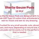 Dealmed 2 x 2 Sterile Gauze Pads (100 Count) Disposable and Individually Wrapped Medical Gauze Pads, Wound Care Product for First Aid Kit and Medical Facilities (Pack of 1)