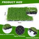 Artificial Grass Tiles Interlocking Turf Squares Deck 27 Pack -12"x12" Indoor Outdoor Faux Grass Rug with Drainage Holes-Fake Grass Tiles Self-draining for Garden Lawn Landscape Balcony Decoration