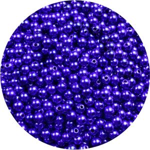 1000 Pcs Pearl Craft Beads - Loose Pearls, 6mm Round Spacer Beads for Earring, Bracelet, Necklace, Key Chains, Jewelry DIY Craft Making, Decoration and Vase Filler (6mm, Royal Blue)