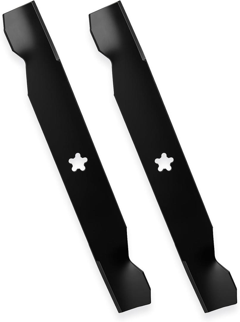 138971 42 inch 5-Star Blades for Craftsman LT1000 LT2000 YT3000 T110 Husqvarna YTH22V42 YTH18542 YTA18542 Poulan 42'' Deck Cut Lawn Tractor Zero-Turn Mower 127843 532138971 (Medium Lift) 2-Pack, Black