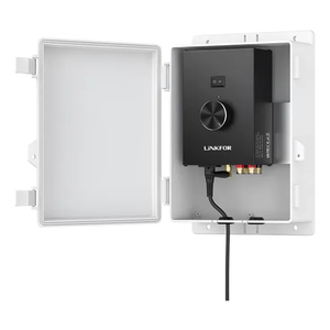 Bluetooth 5.1 Power Amplifier for Outdoor Speakers, 4 Channel Bluetooth Amplifier for Speakers, 4*200W TPA3221 Speaker Amp with Waterproof Mounting Box for 4–8 Ohm Passive Speakers, Home Party