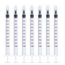 30 Pack 1 ml Syringe for Liquid without Needle,Syringe with Cap,Individually Wrapped,for Scientific Labs,Measurement,Dispensing,Oil or Glue Applicato
