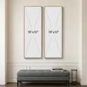 Framed Vintage Long Narrow Chinoiserie Wall Art for Living Room, 60x20 Inch, 20" W x 60" H x 2 Pcs