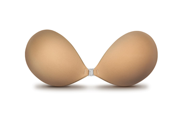 Strapless Sticky Bra Invisible Sticky Boobs Silicone Adhesive Bra Backless Pushup Lift Bra Beige D