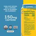 Yerba Madre Organic Yerba Mate, Bluephoria, 150mg Natural Caffeine, Energy Drink Alternative, No Jitters or Crash, 15.5 Oz Cans (Pack of 12)