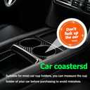 3 x 2PCS Car Cup Holder Coasters, Car Accessories for Women, Non-Slip Wear Resistant and Beautiful, Round Coasters Suitable for Most Car Cup Holders (Orange)
