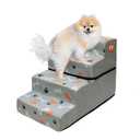 Dog Stairs Ramp for Small Dogs, 4-Step Dog Steps for Couch Sofa and Chair, Pet Stairs for Cats, Non-Slip Balanced Pet Steps Indoor