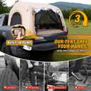 Electric Inflatable Truck Bed Tent with Mattress, Waterproof PU2000mm with Air Pump Pickup Truck Tent, Fits 5.5-6.7FT Full Size Short Bed, All-in-One Quick Setup Truck Tent for Camping, 5.5-6.5FT Full Size Short Bed