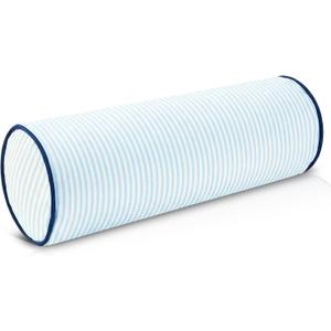 Hahafelt Premium Coastal Style Patio Indoor Outdoor Bolster Pillow Cover Only 6"x20" Blue and White Stripe Long Pillow Case for Backyard Couch(Pillows Not Includes)
