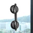 FCHO Glass Suction Cups Heavy Duty Aluminum Handle Holder Hooks to Lift Large Glass/Moving/Pad for Lifting/Dent Fixer (2 Pack)