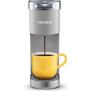 Keurig K-Mini Plus Single Serve K-Cup Pod Coffee Maker, with 6 to 12oz Brew Size, Stores up to 9 K-Cup Pods, Travel Mug Friendly, Studio Gray