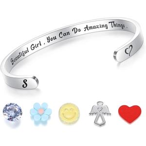 SAM & LORI Personal Bracelets for Teens/Women-Inspirational Jewelry Gifts (Various Designs) for Daughter/Sister/Mom/Friends-Adjustable Bracelet in a Pretty Gift Box