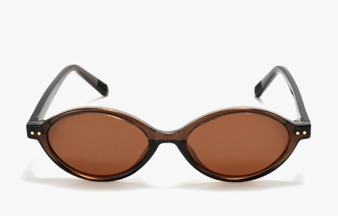 TIJN Olisa Retro Oval Sunglasses for Women Men,Polarized UV Protection Shades,Stylish Frame Sun Glasses,Trendy Sunnies
