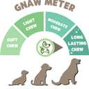 Nature Gnaws Bacon Cheese Bar Chews for Dogs (4 Count)  Hard Long Lasting for Aggressive Chewers - Rawhide Free Dog Chew Bones - Yak Alternative