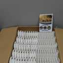 Ruppence 40Pcs 42ft (5.5'' Exposed Height) Landscape Edging Border, Flowerbed Garden Edging Border, Bendable Plastic Lawn Edging,White Flower Bed Edging Borders for Landscaping