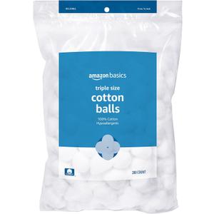 Amazon Basics Cotton Balls, 200ct, 1-Pack (Previously Solimo) (200 Count (Pack of 1))