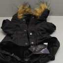 PINA Dog Coats for Small Dogs, Waterproof Dog Jacket, Dogs Winter Coat Jacket, Warm Cold Weather Coats, Windproof Reflective Hoodie with Pocket, Flannel Lining Snow Coat with Faux Fur Hood (XL(Chest 23.6"), Black)