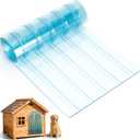 13.7 in x 4.9 ft Dog Door Replacement Flaps, Transparent Vinyl Strips for DIY Doghouse or Cat Door, Weather Resistant, Easy to Cut & Install