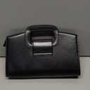 ZLMBAGUS Women Vintage Flap Tote Top Handle Satchel Handbags PU Leather Clutch Purse Shoulder Bag (Black)