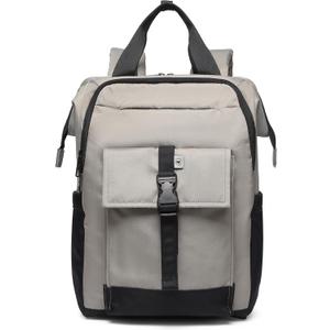 SUNNY BIRD Laptop Backpack, 15.6 Inch Laptop Work Bag, Wide Open Casual Daypack for Women, Men and Adult (Grey)