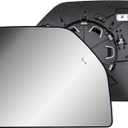 Replacement Passenger Right Side Door Towing Mirror Main Big Glass Flat Heated with Back Plate and BLIS for Ford F-150 F 250 F-350 F-450 F-550 from 2015 to 2024