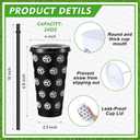 Hollowfly 122-piece Volleyball Party Favor Set Includes Cups with Straws, Mini Stress Balls Keychains, Slap Bracelets, Hair Ties, Stickers, a Makeup Bag, and More for Birthday Parties