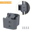 Retractable Baby Gate Replacement Parts Kit New Upgrade Retractable Dog Gate Replacement Hardware Mesh Pet Gate Full Set Wall Mounting Accessories with Brackets Latches Anchors and Screws, Gray