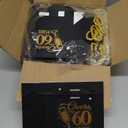 Clysee 50 Pcs Cheers to 80 Mini Birthday Gift Bags with Handles Party Favor Bags Bulk for Birthday Wedding Anniversary Supplies Decorations, 5.51 x 2.36 x 4.72 Inches (Black and Gold)