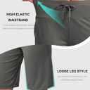G Gradual Women's Bermuda Shorts with Pockets 11" Knee Length Stretch Comfy Drawstring Long Shorts for Women Summer Walking