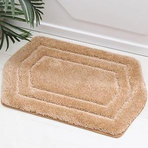 Taupe Beige Bathroom Rug Non Slip Pretty Tufted Design 20" W X 32" L | Super Water Absorbing Shaggy Plush Luxury Underfoot Feel Quick Dry Bath Mat