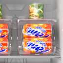 SCAVATA 2 Pack Soda Can Organizer for Refrigerator, Stackable Canned Food Pop Cans Container Can Holder Dispenser with Lid for Fridge Rack Freezer, Clear Storage Bins-Holds 12 Cans Each (Clear)