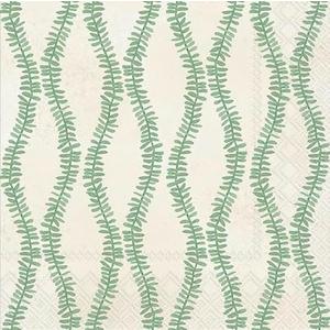 IHR Ideal Home Range Party Napkins Disposable 3-Ply Paper Lunch Napkin Pack, 6.5" x 6.5", Leaf And Stem (Green), 20-County 2 Pack