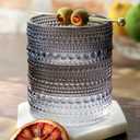 6 pack Kate Aspen Hobnail Beaded Drinking Glasses Vintage Glassware Set | Cocktail Glass Set, Juice Glass, Water Cups | Makes A Great Hostess Gift, Gift for Newlyweds (Smoke Grey) (Beaded 10 oz.)