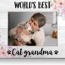 Cat Grandma Picture Frame 8x10, Cat Picture Frame for Grandma, Gifts for CatLover, Gifts for CatsGrandmas Mothers Day from Grandson Granddaughter, World's Best Cat Grandma Photo Frame 5X7