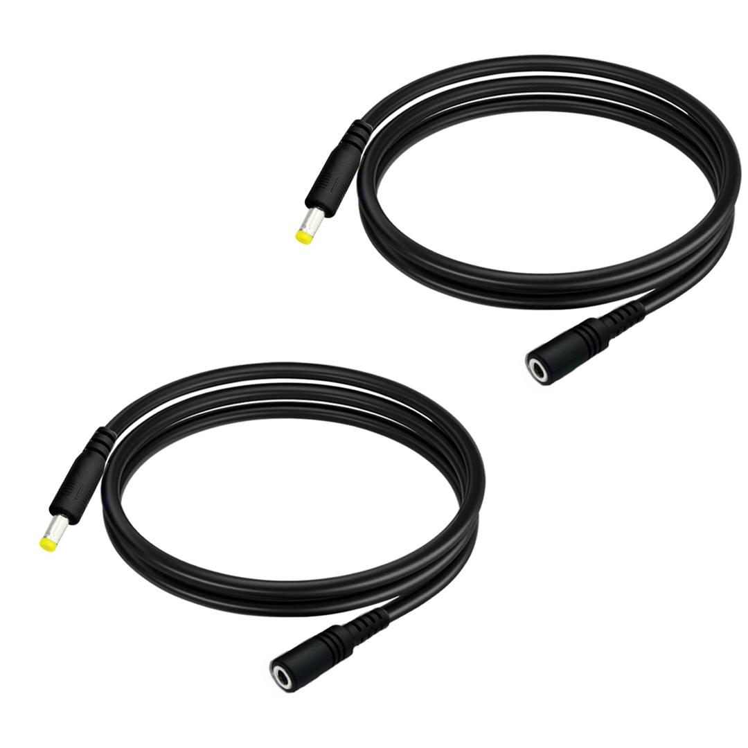 4.9ft DC Power Extension Cord 4.0 mm x 1.7 mm Male to Female 12V Extension Cord for Security Camera LED Strip Portable DVD Player 2pcs