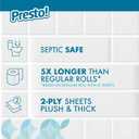 Amazon Brand - Presto! 2-Ply Ultra-Soft Toilet Paper, Septic-Safe, 24 Family Mega Rolls = 120 Regular Rolls, 308 Sheets, Unscented, Pack of 4
