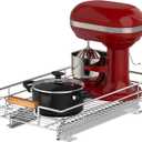 Pull Out Cabinet Organizer(14" W x 21" D), Heavy Duty Slide Out Pantry Shelves, Storage Shelf Drawer Basket for 15-1/4 Cabinet Opening, Pull Shelf Storage for Pots, Chrome