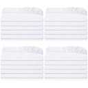 Preboun 20 Pack Twin Fitted Sheets Bulk Soft Bed Sheet with Pocket Elastic Corners 39 x 75 x 15 Inch Comfy Microfiber Fabric Sheet for School Dormitory Home Hotel Hospital Room Massage Table (White)