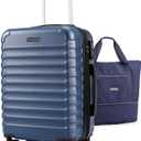 LIGHT FLIGHT Luggage Sets, Carry On Luggage 22x14x9 Airline Approved, Carry On Travel Bag Suitcases with Wheels, Expandable Hardside Lightweight Rolling with TSA Lock 2-Piece Set (DB/20),Royal Blue