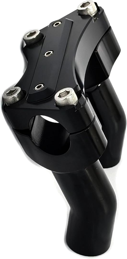 1 Set 3-1/2'' Motorcycle Handlebar Risers and 1'' Pullback with Top Clamp Kit Compatable for 1'' Bar Diameter Harley Dyna Heritage Softail Fat Boy Sposter Touring Glide (Black)