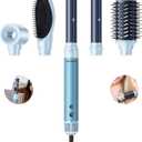 Hair Dryer Brush, Air Styler, 5 in 1 Hair Styler, Air Curler High-Speed Negative Ionic, Unlock The Ability to Curl, Volumize, Smooth & DryUpgrade, Line Length 8.86Ft & Rotatable,110,000RPM Motor (Bay Blue)