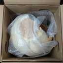 Wiosi Medium  Outdoor Fireplace Clay Chimineas with Chimney Rain Lids and Solid Metal Stands - Yellow Terracotta Chimenea - Rustic Fire Pit Chimnea 16 x 16 x 32-inch (Orange)