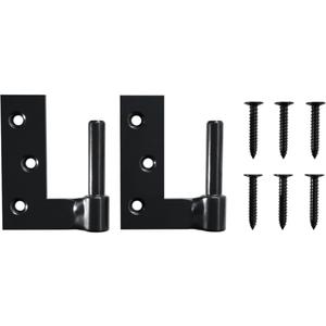 SteelTek Jamb Pintel 1" Offset (Sold as Pair), 304 Stainless Steel, Powder Coated Black