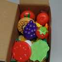 JOYIN 50 Piece Set of Kitchen Toys, Dinnerware, Dummy Fruits, Vegetables, Plastic Accessories for Children Educational Learning Toy, Role Play Gift, Easter Basket Stuffers