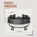 Rustproof Aluminum Corner Shower Caddy, Press-to-Install Triangle Shelf with Hooks, Suction Bathroom Shower Organizer & Shampoo Holder for Inside - Must-Have Bathroom Storage Rack